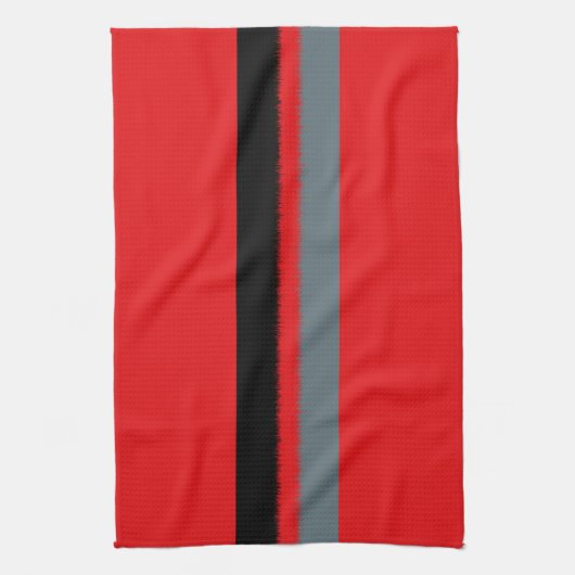 Schwarz-Grau-Streifen Handtuch (Vertikal)