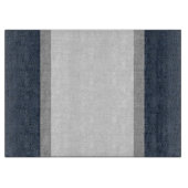 Schwarz-Grau-Streifen-Schnittmuster Schneidebrett (Vorderseite)