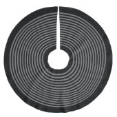 Schwarz-Grau-Streifen Weihnachten Polyester Weihnachtsbaumdecke (Vorderseite)