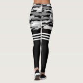 Schwarz-Grau-Tarnung-Leggings Leggings (Rückseite)