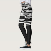 Schwarz-Grau-Tarnung-Leggings Leggings (Links)
