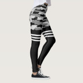 Schwarz-Grau-Tarnung-Leggings Leggings (Rechts)