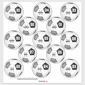 Schwarz-Grau-Team färbt Fußball-Bälle für 13 Spiel Aufkleber (Blatt)