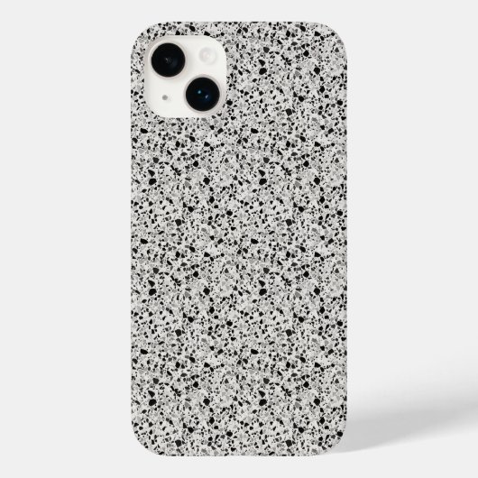 Schwarz-Grau Terrazzo Gemustert Case-Mate iPhone Hülle (Rückseite)