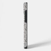 Schwarz-Grau Terrazzo Gemustert iPhone Hülle (Linke Seite)