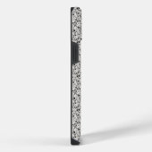 Schwarz-Grau Terrazzo Gemustert iPhone Hülle (Rechte Seite)
