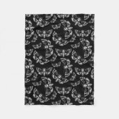 Schwarz-Grau-Tote Kopf Hawk Moth Gothic Skull Fleecedecke (Vorderseite)