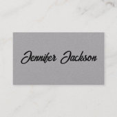 Schwarz/Grau Typografie Minimal neutraler Minimal Visitenkarte (Vorderseite)