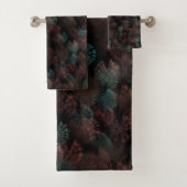 Schwarz-Grau und farbenfrohe Feuerwerke Abstrakt Badhandtuch Set (Insitu)