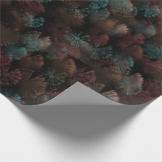 Schwarz-Grau und farbenfrohe Feuerwerke Abstrakt Geschenkpapier (Ecke)