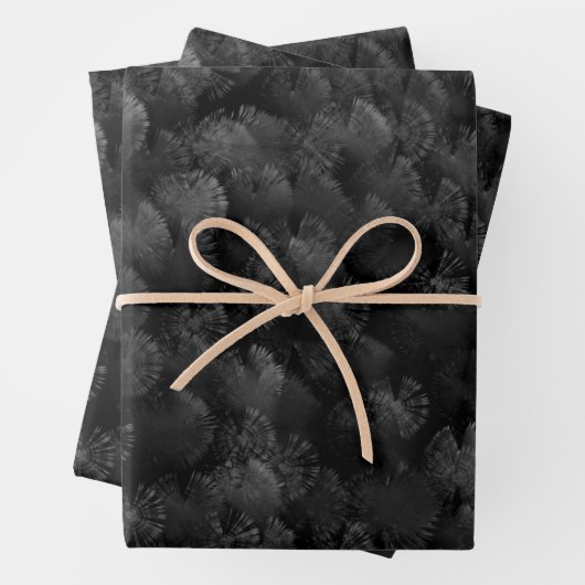 Schwarz-Grau und farbenfrohe Feuerwerke Abstrakt Geschenkpapier Set (Beispiel)