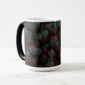 Schwarz-Grau und farbenfrohe Feuerwerke Abstrakt Verwandlungstasse (Vorderseite Links)
