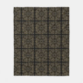 Schwarz, Grau und Gold Fleecedecke (Vorderseite)