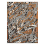 Schwarz, Grau und Karamelll Abstrakt Tischdecke (Vorderseite)