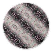 Schwarz-Grau- und Rosa-Designer Keramikknauf (Vorderseite)