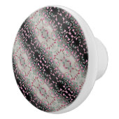 Schwarz-Grau- und Rosa-Designer Keramikknauf (Rechts)