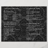 Schwarz-Grau- und Rot-Damast-Foto-Hochzeit (Rückseite)