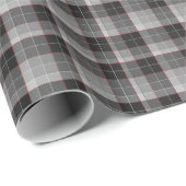 Schwarz, grau und rot Streifen kariert Maskuline D Geschenkpapier (Rolleneckpunkt)