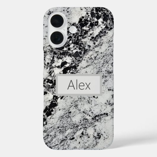 Schwarz, Grau und Weiß Case-Mate iPhone Hülle (Rückseite)