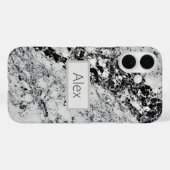 Schwarz, Grau und Weiß Case-Mate iPhone Hülle (Rückseite (Horizontal))