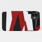 Schwarz, grau und weiß Case-Mate iPhone hülle (Rückseite (Horizontal))