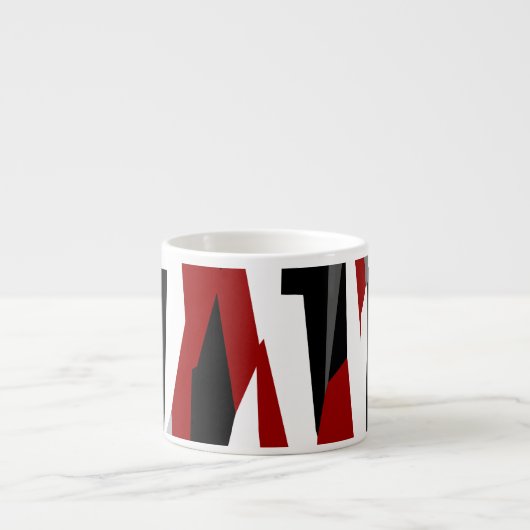 Schwarz, grau und weiß espressotasse (Vorderseite)