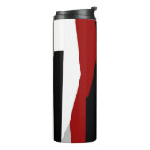 Schwarz, grau und weiß thermosbecher (Nach links gedreht)