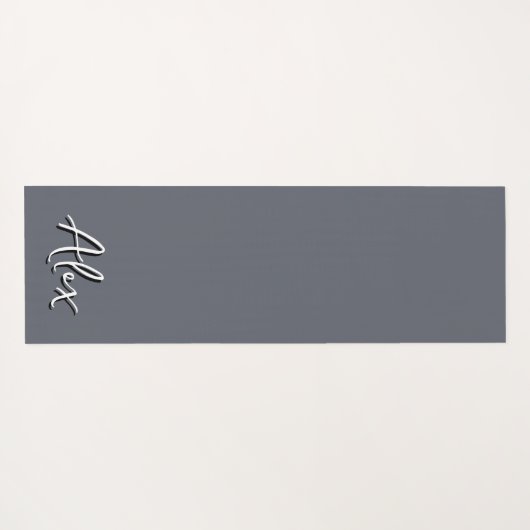 Schwarz-, Grau- und Weißtöne Yogamatte (Rückseite (Horizontal))