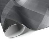 Schwarz Grau Urban Rauch Karomuster Geschenkpapier (Rolleneckpunkt)