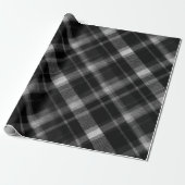 Schwarz Grau Urban Rauch Karomuster Geschenkpapier (Ungerollt)