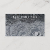 Schwarz/Grau Vintag Gemustert Visitenkarte (Vorderseite)