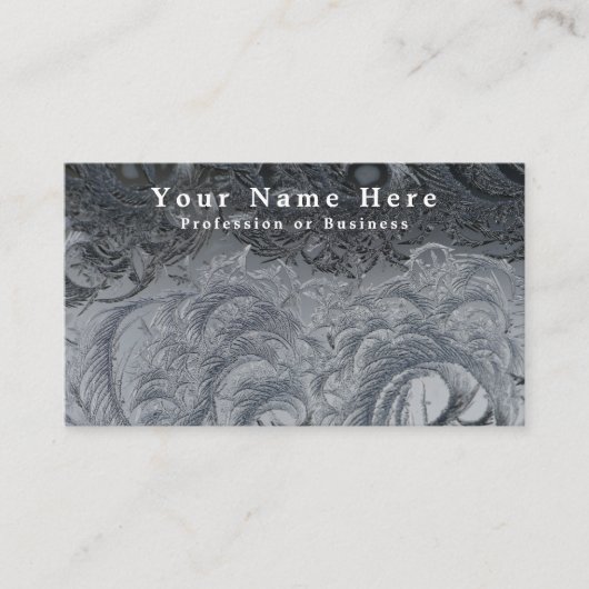 Schwarz/Grau Vintag Gemustert Visitenkarte (Vorderseite)