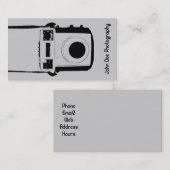 Schwarz-Grau-Vintag-Kamera-Visitenkarte Visitenkarte (Vorne/Hinten)