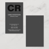 Schwarz-Grau-Visitenkarte für fett formatierten Te Visitenkarte (Vorne/Hinten)