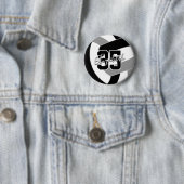 Schwarz-Grau-Volleyball-Mannschaftsfarben Button (Beispiel)