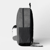 Schwarz-Grau-Volleyball-Mannschaftsfarben Teamname Bedruckter Rucksack (Rechts)