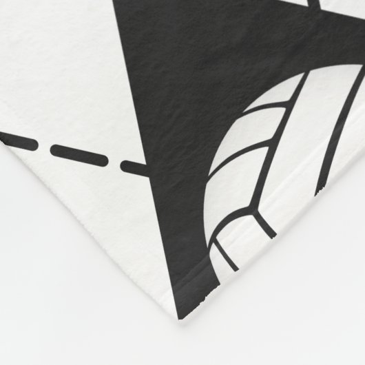 Schwarz-Grau-Volleyball-Raute Fleecedecke (Ecke)