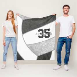 Schwarz-Grau-Volleyball w-Athleten individuelle Na Fleecedecke