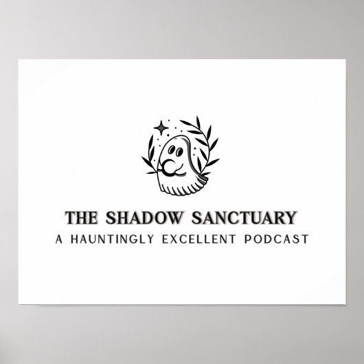 Schwarz-Grau-Volllogoposter Poster (Vorne)