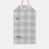 Schwarz-Grau-Weihnachtsbaum-Geschenk-Tag Geschenkanhänger (Rückseite)