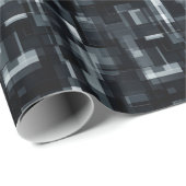 Schwarz/Grau/Weiß Abstrakt Geschenkpapier (Rolleneckpunkt)