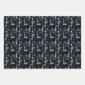 Schwarz/Grau/Weiß Abstrakt Geschenkpapier Set (Vorderseite 3)