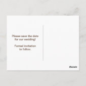 Schwarz-Grau-Weiß-Foto Save the Date Postkarte (Rückseite)