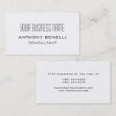 Schwarz-Grau-Weiß-Visitenkarte Visitenkarte (Vorne/Hinten)