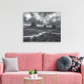 Schwarz-Grau-Weißkohletal Leinwanddruck (Insitu (Wohnzimmer))