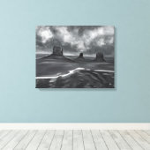 Schwarz-Grau-Weißkohletal Leinwanddruck (Insitu (Holzboden))