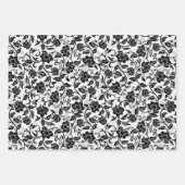 Schwarz-Grau-wirbelnde Blume Geschenkpapier Set (Vorderseite 2)