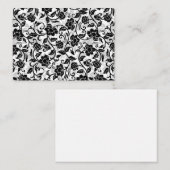 Schwarz-Grau-wirbelnde Blume Mitteilungskarte (Vorne/Hinten)