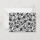 Schwarz-Grau-wirbelnde Blume Mitteilungskarte (Vorderseite)