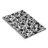 Schwarz-Grau-wirbelnde Blume Notizblock (Rechte Seite)